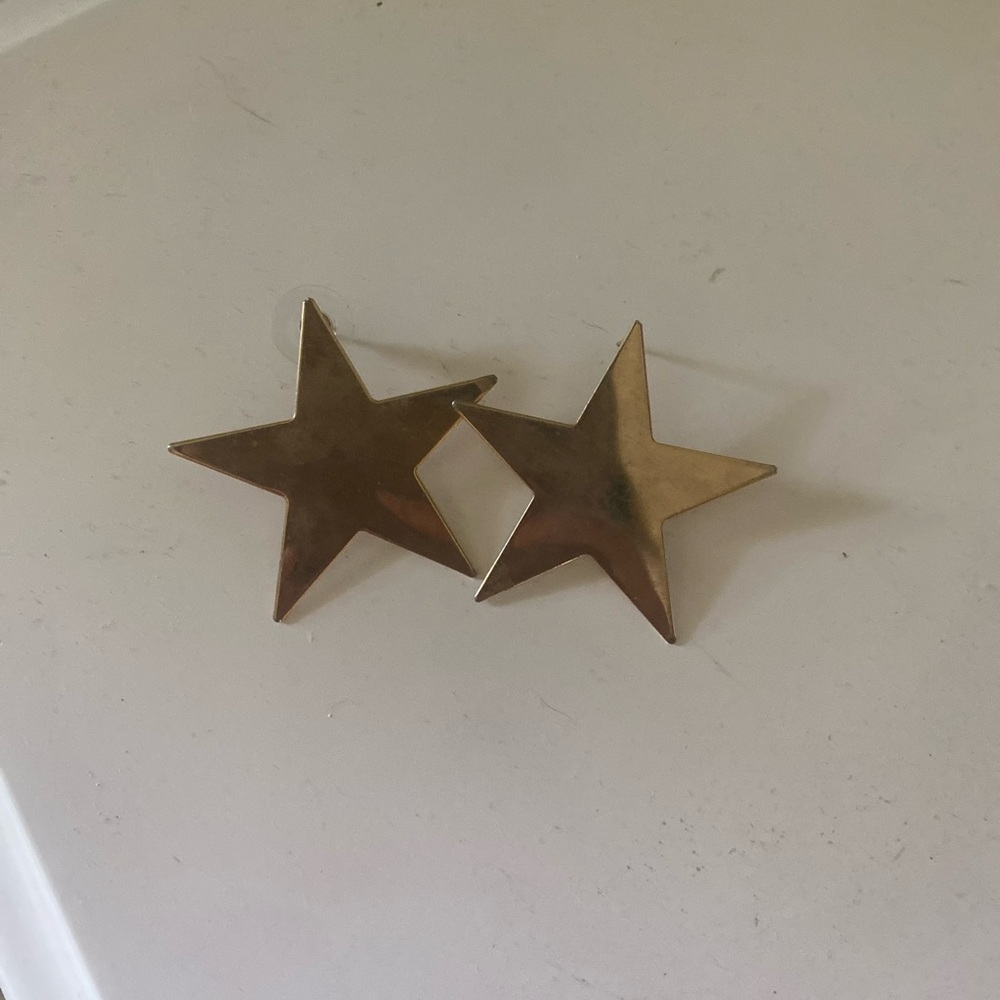 Gold Star Statement Earrings